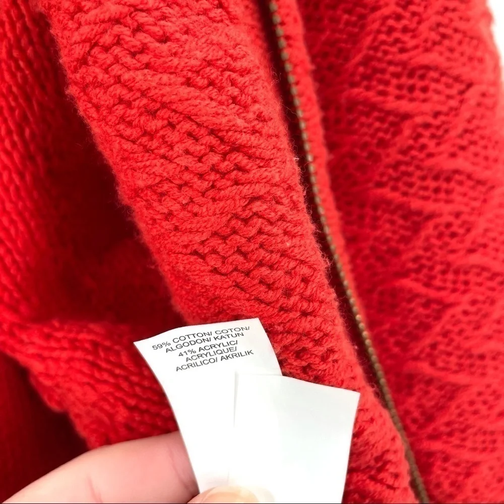 Lucky Brand Knit Asymetrical Zip Up Moto Style Jacket - Picture 9 of 9